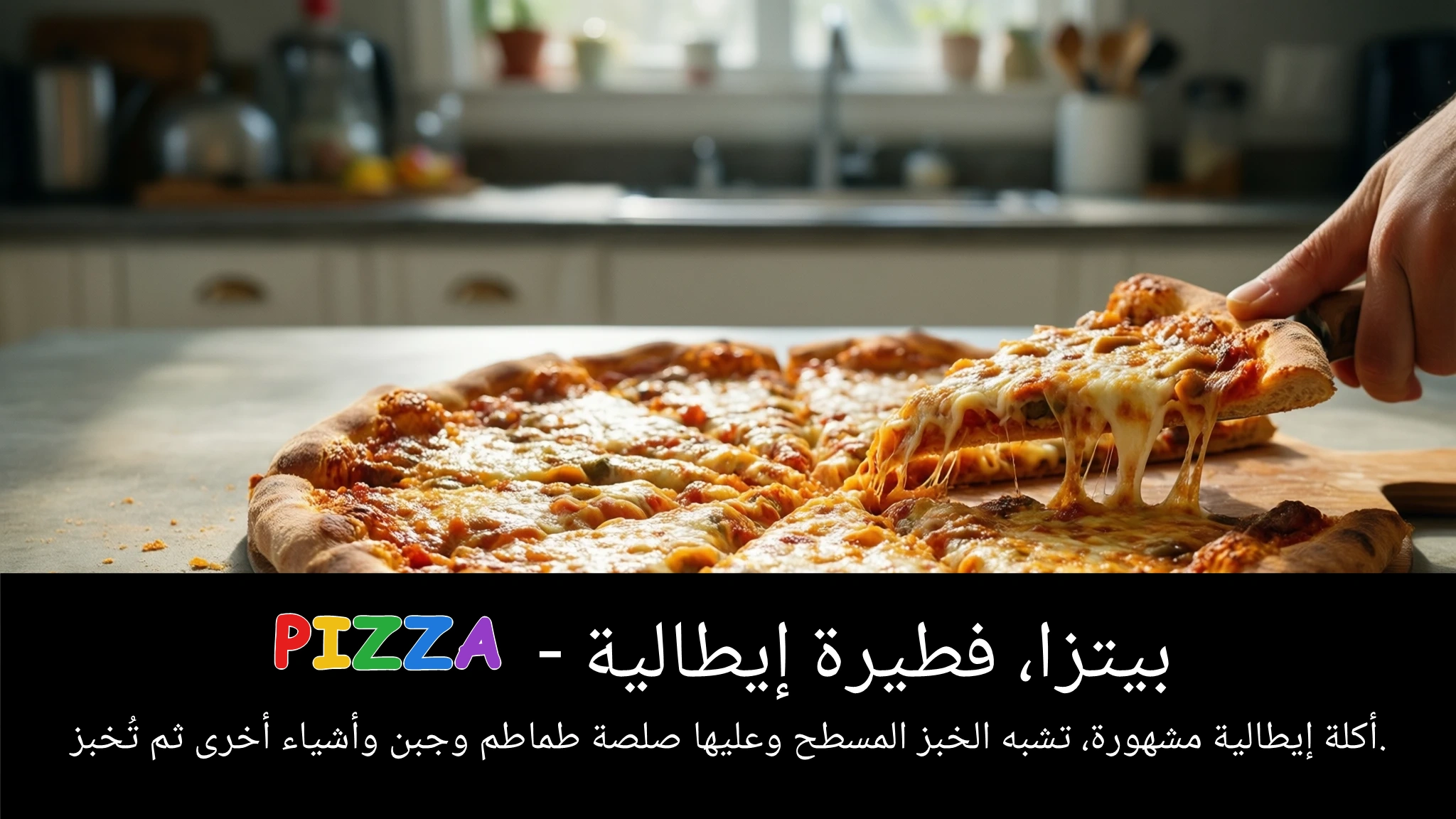 Arabic Illustration for pizza